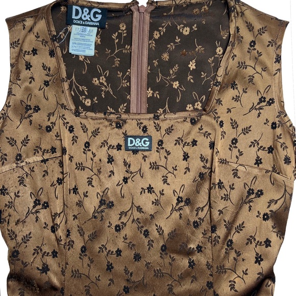 Vintage FW 1996 Dolce Gabbana D&G Floral Mini Dress Runway - Picture 3 of 5